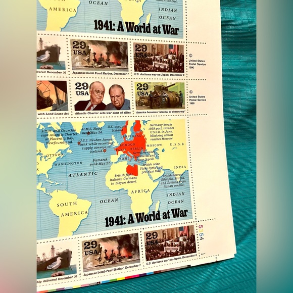 Sheet of USPS 1941 War of the Worlds Stamps - Picture 10 of 11